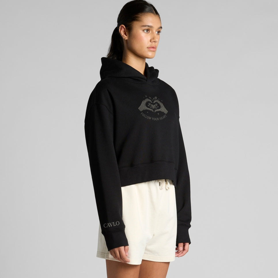 Velour Crop Hoodie