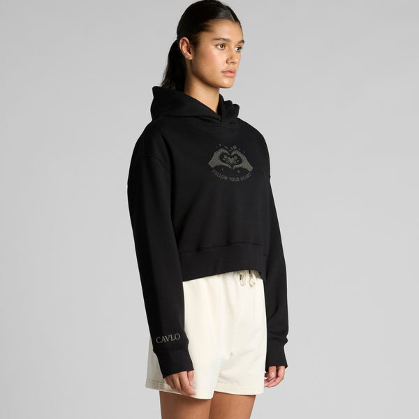 Velour Crop Hoodie