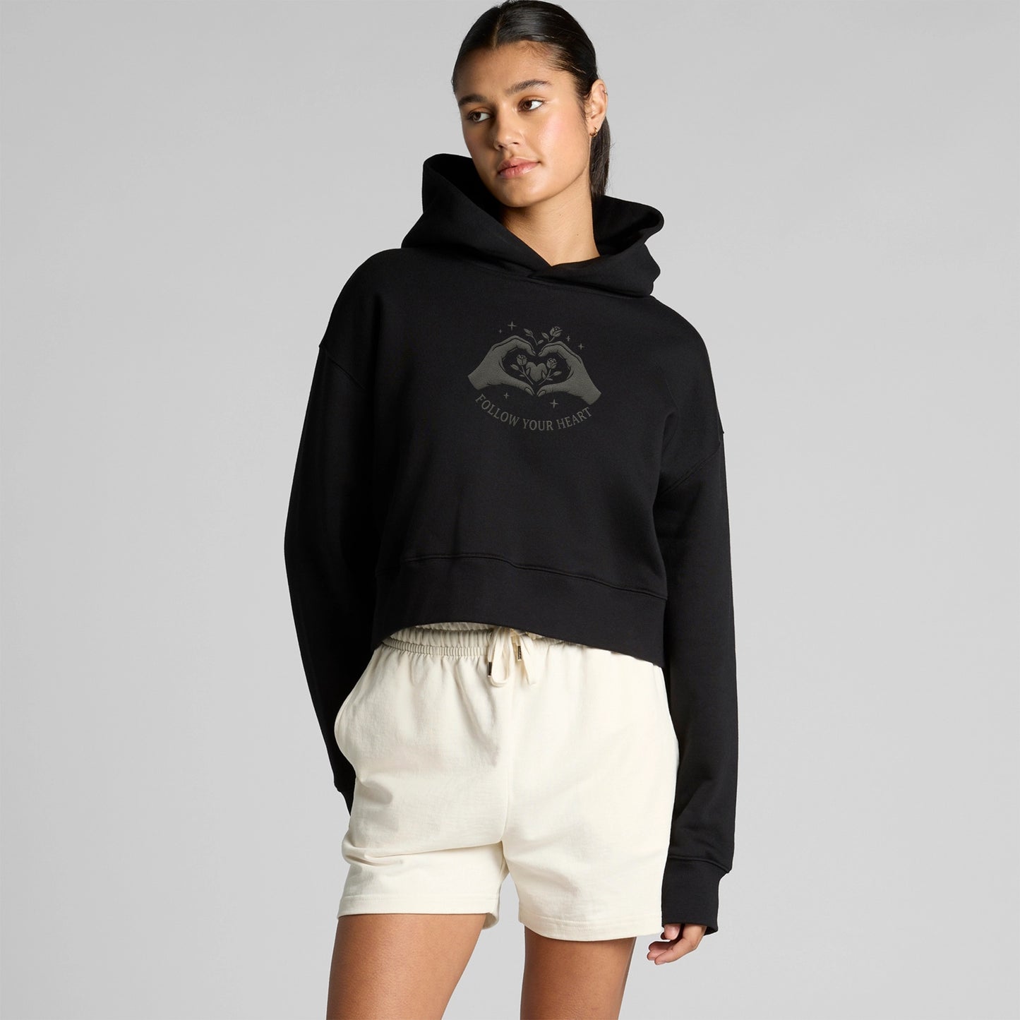 Velour Crop Hoodie